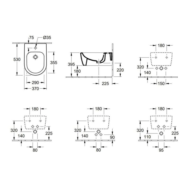 Bidet Podwieszany Avento 53x37 54050001 Villeroy&Boch