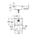 Zlewozmywak Kompozytowy K700 45,7x40,6 cm 31653AP0 Grohe