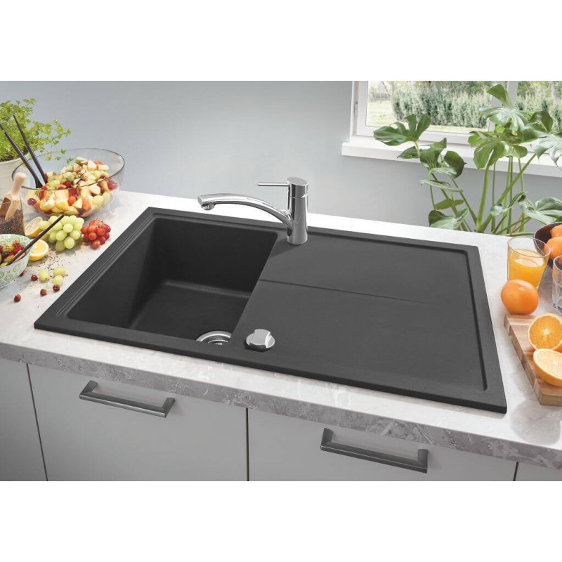 Zlewozmywak Kompozytowy K400 78x50 cm Z Ociekaczem Szary Granit 31639AT0 Grohe