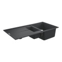 Zlewozmywak Kompozytowy K400 100x50 cm Z Ociekaczem Czarny Granit 31642AP0 Grohe