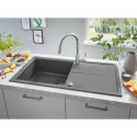 Zlewozmywak Kompozytowy K400 100x50 cm Z Ociekaczem Czarny Granit 31642AP0 Grohe