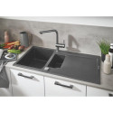 Zlewozmywak Kompozytowy K500 86x50 cm Z Ociekaczem Czarny Granit 31644AP0 Grohe