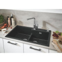 Zlewozmywak Kompozytowy K500 100x50 cm Z Ociekaczem Czarny Granit 31646AP0 Grohe