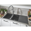 Zlewozmywak Kompozytowy K500 100x50 cm Z Ociekaczem Szary Granit 31646AT0 Grohe