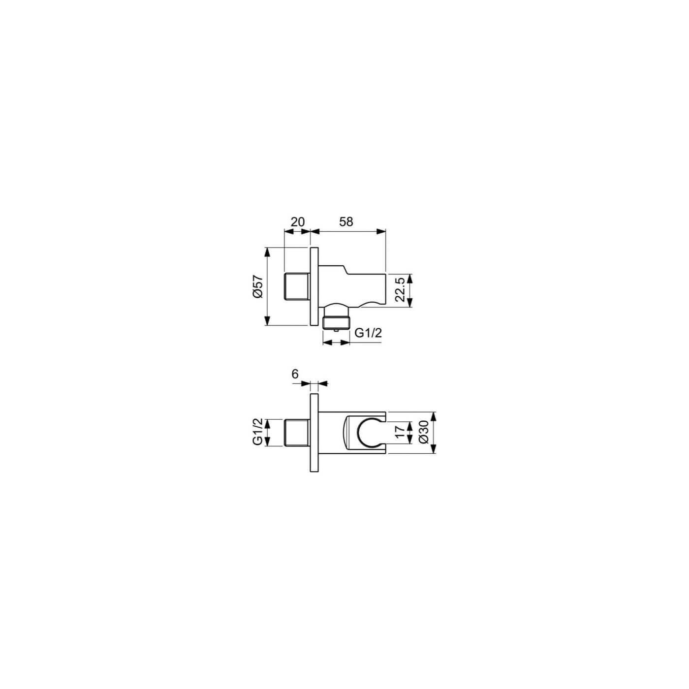 Zestaw Higieniczny Alpha Chrom BD125AA Ideal Standard