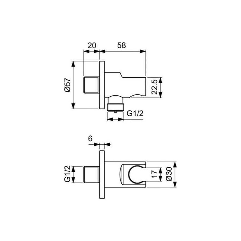 Zestaw Higieniczny Alpha Chrom BD125AA Ideal Standard