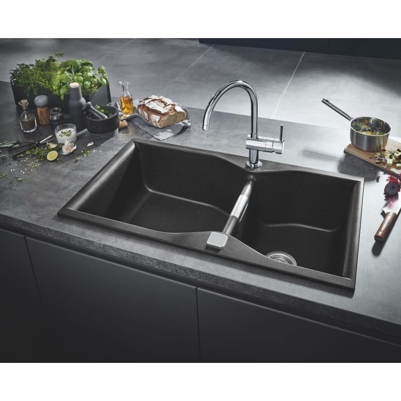 Zlewozmywak Kompozytowy K700 40x50 cm Czarny Granit 31650AP0 Grohe
