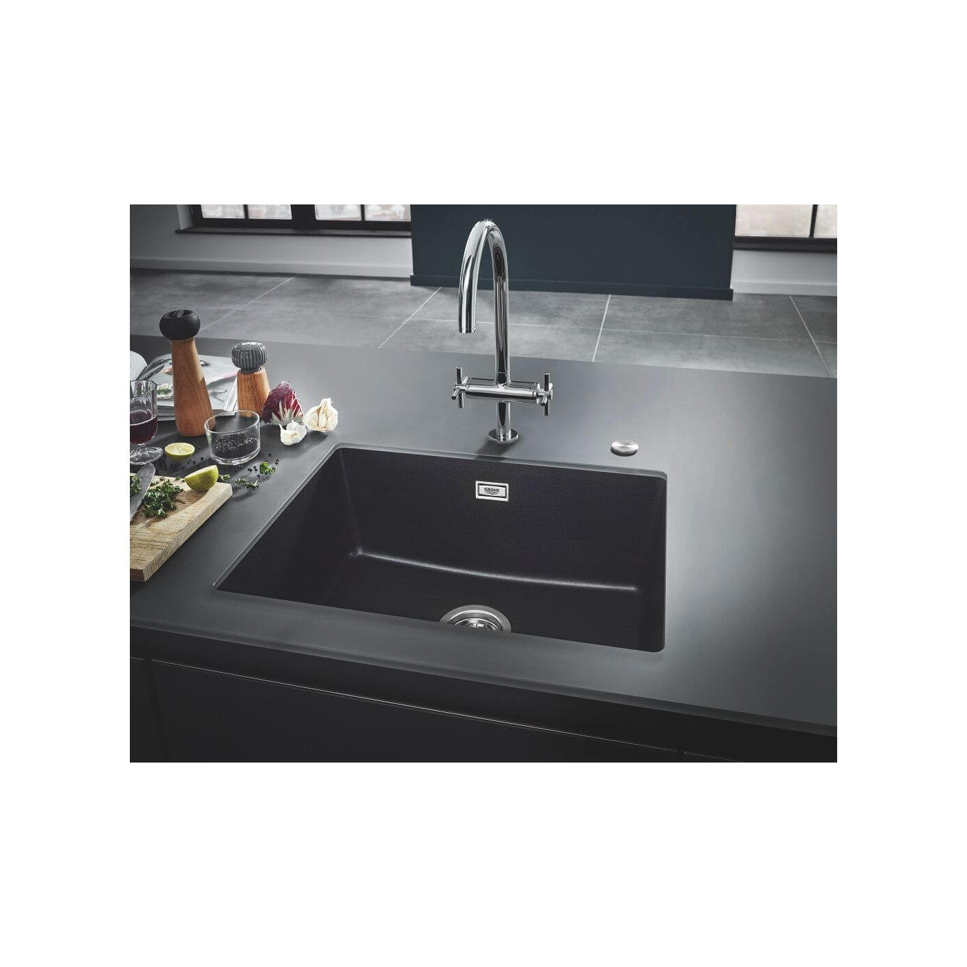 Zlewozmywak Kompozytowy K700U 45x40 cm Szary Granit 31653AT0 Grohe