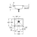Zlewozmywak Kompozytowy K700U S53x45 cm zary Granit 31654AT0 Grohe