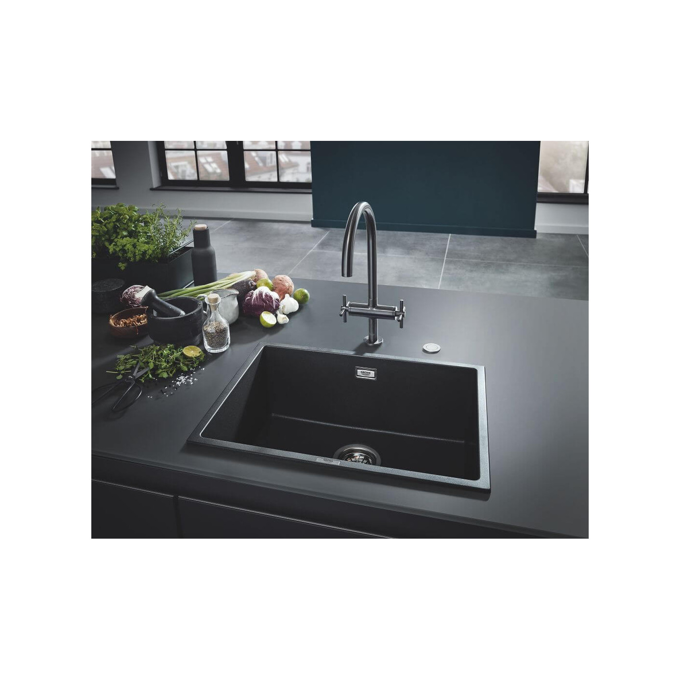 Zlewozmywak Kompozytowy K700U S53x45 cm zary Granit 31654AT0 Grohe