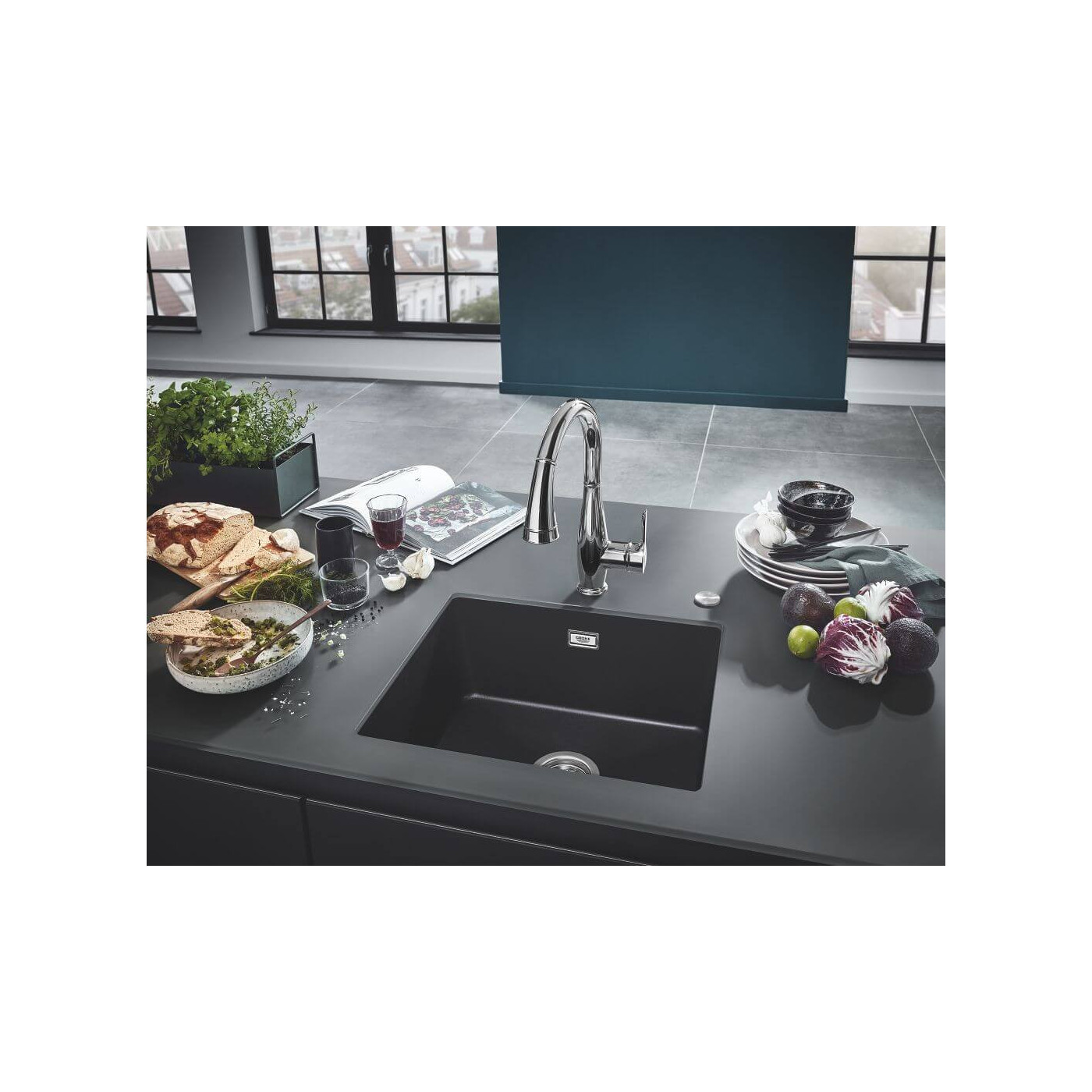Zlewozmywak Kompozytowy K700U S53x45 cm zary Granit 31654AT0 Grohe