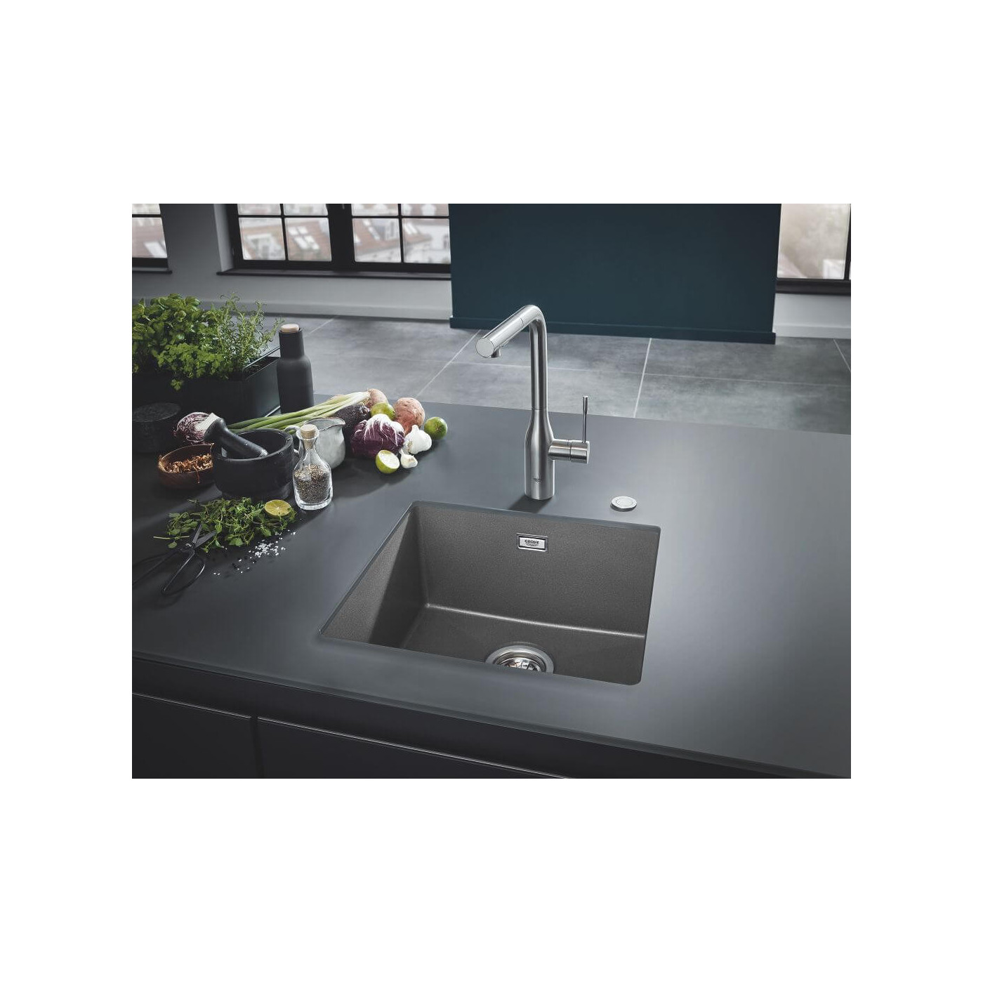 Zlewozmywak Kompozytowy K700U S53x45 cm zary Granit 31654AT0 Grohe