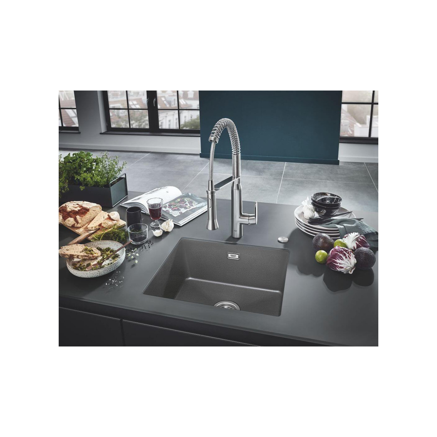 Zlewozmywak Kompozytowy K700U S53x45 cm zary Granit 31654AT0 Grohe