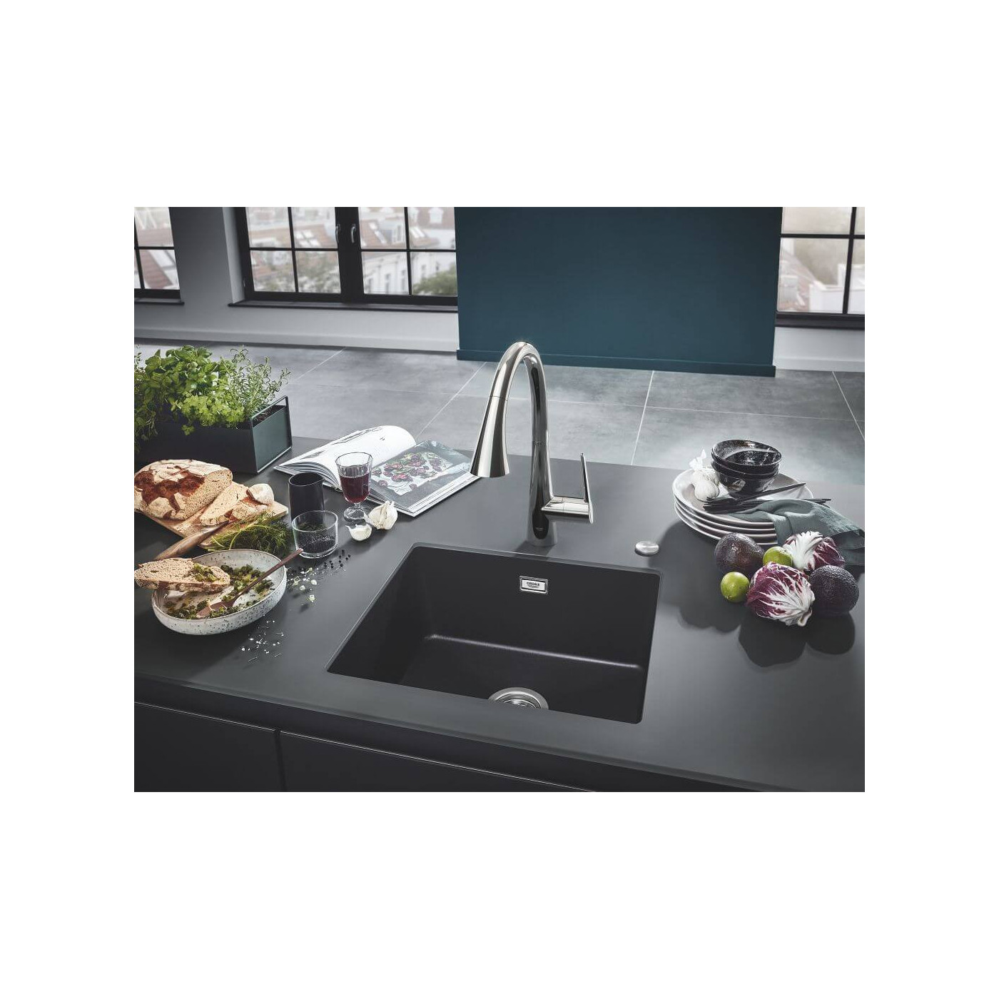 Zlewozmywak Kompozytowy K700U S53x45 cm zary Granit 31654AT0 Grohe