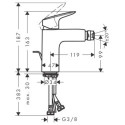 Bateria Bidetowa Z Kompletem Odpływowym Z Cięgłem Logis Czarny Mat 71200670 Hansgrohe