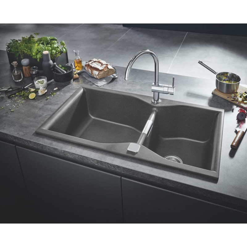 Zlewozmywak Kompozytowy K700 78x51 cm Szary Granit 31652AT0 Grohe
