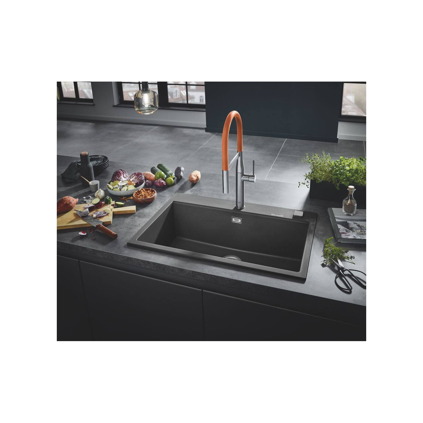 Zlewozmywak Kompozytowy K700 78x51 cm Szary Granit 31652AT0 Grohe