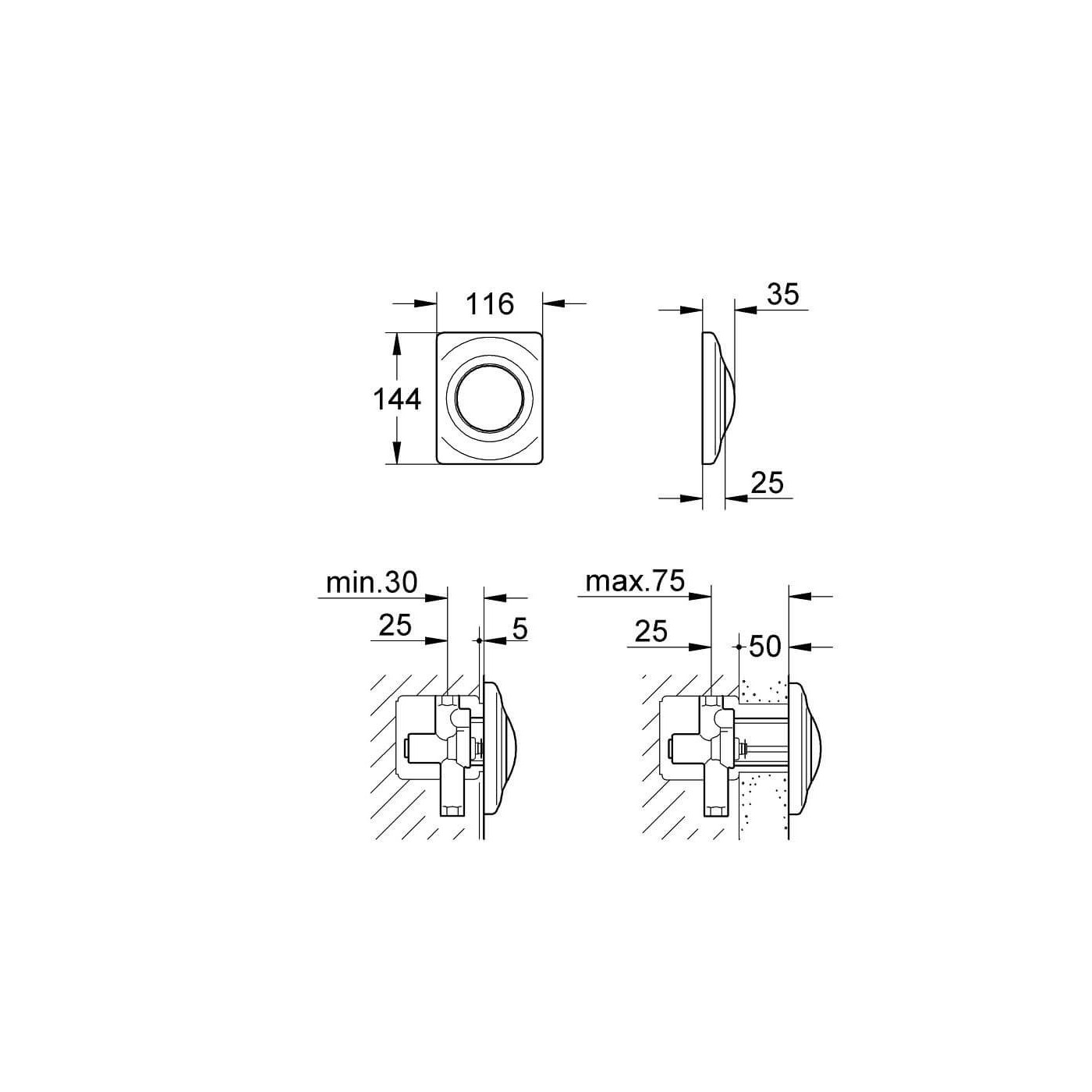 Przycisk Do Pisuaru Surf 37018P00 Grohe