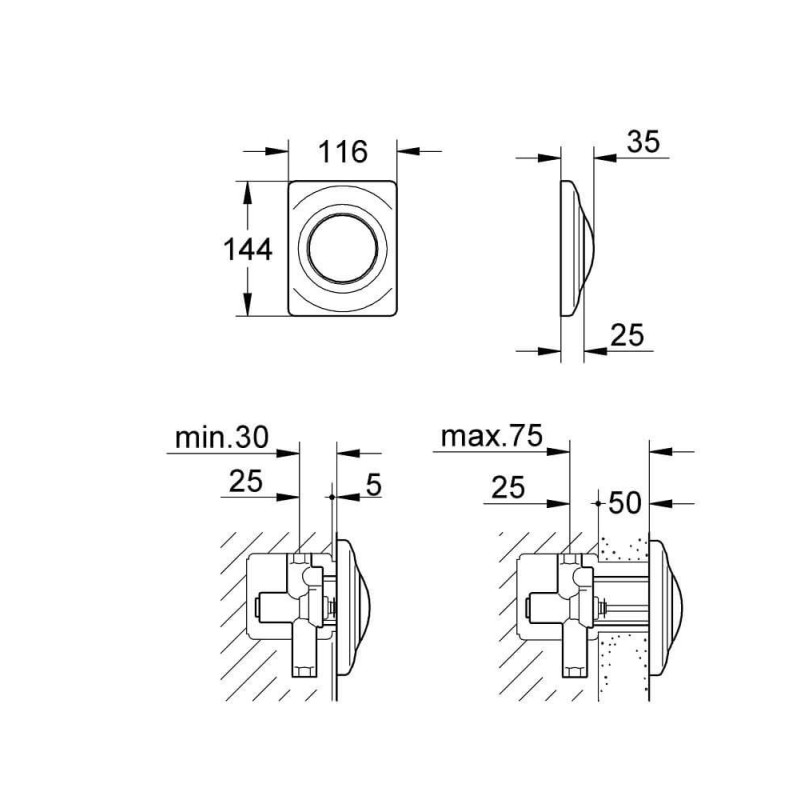 Przycisk Do Pisuaru Surf 37018P00 Grohe