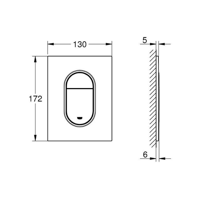 Przycisk Uruchamiający Do WC Arena Cosmopolitan S Brushed Cool Sunrise 37624GN0 Grohe