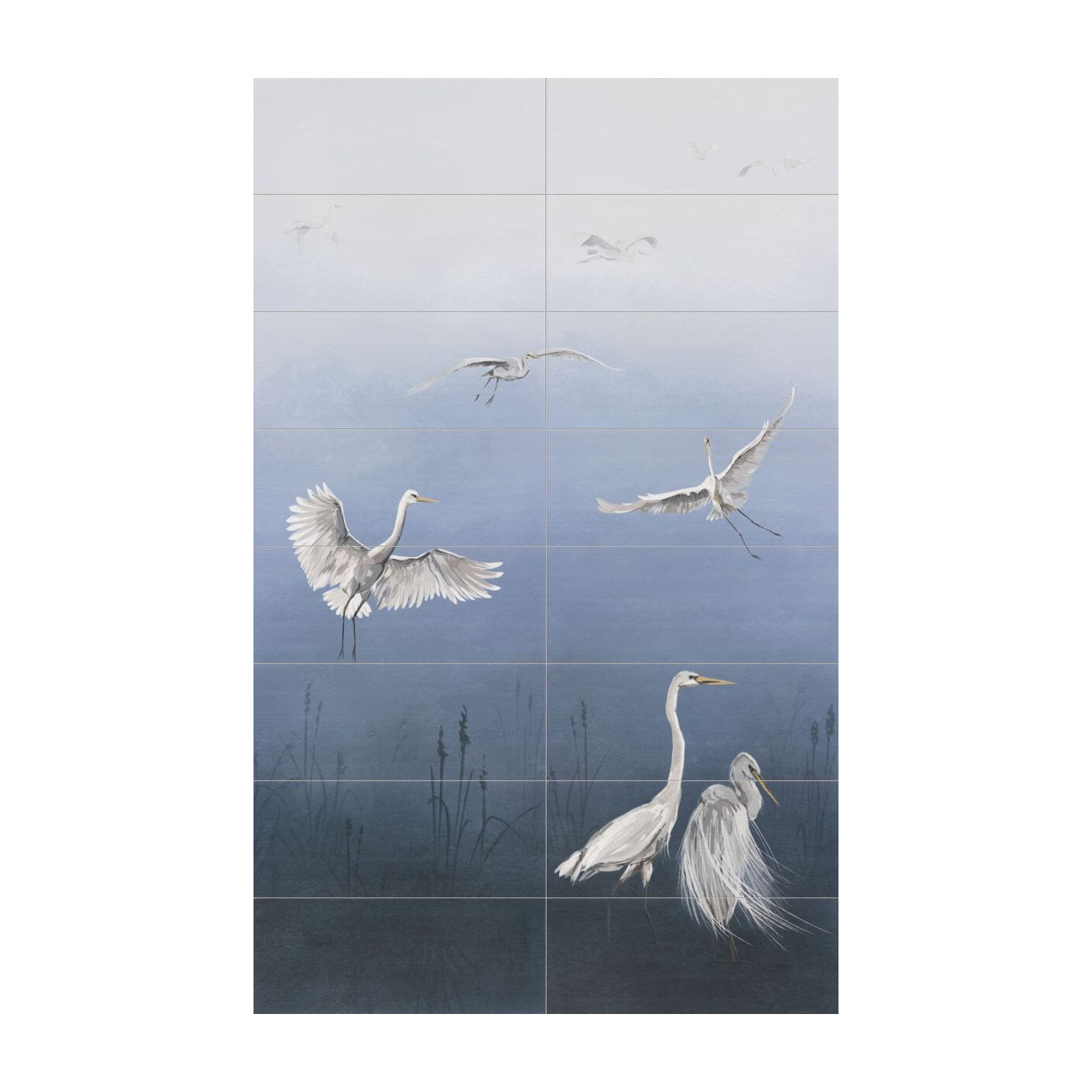 Dekor Ścienny Heron 16-elementowy 149,8x239,8 Tubądzin gr. 10mm
