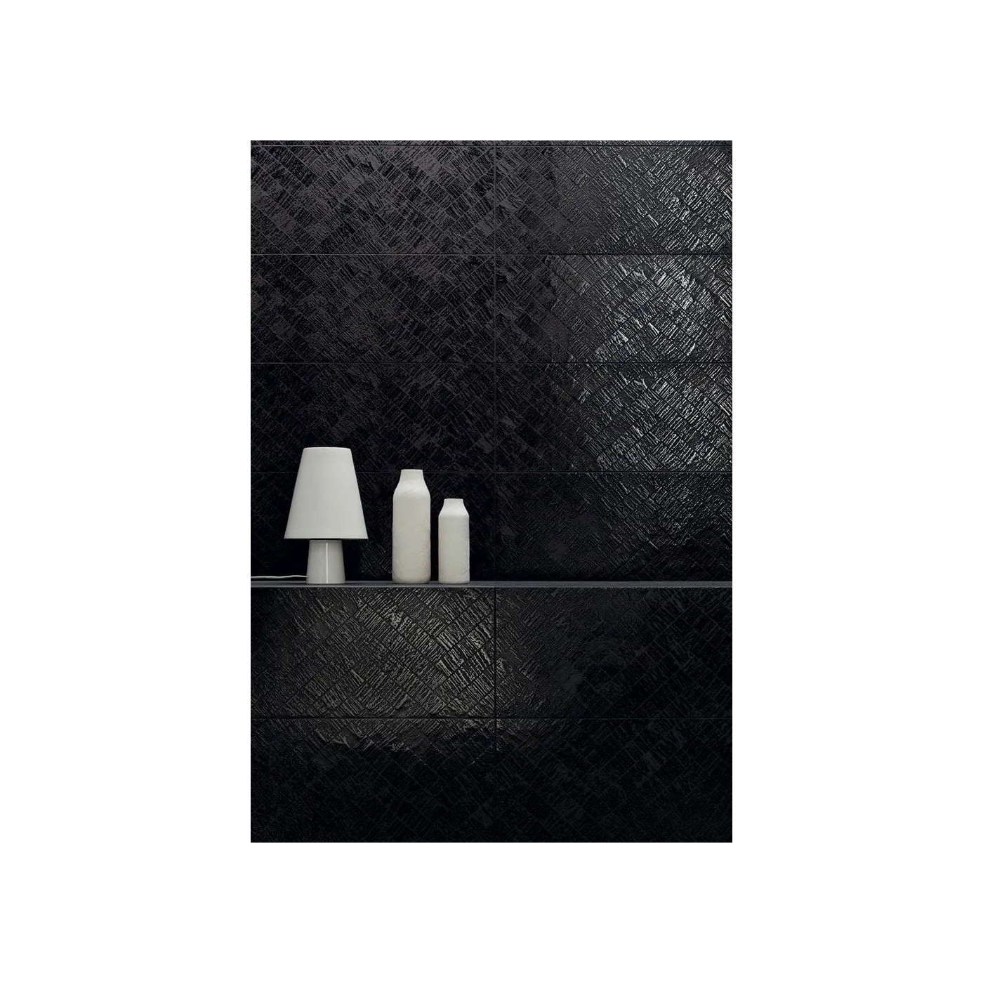 Dekor ścienny Modern Basalt Black 29,8x74,8 Tubądzin