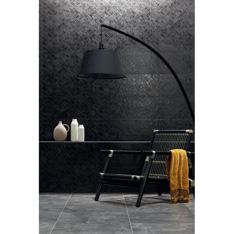 Dekor ścienny Modern Basalt Black 29,8x74,8 Tubądzin
