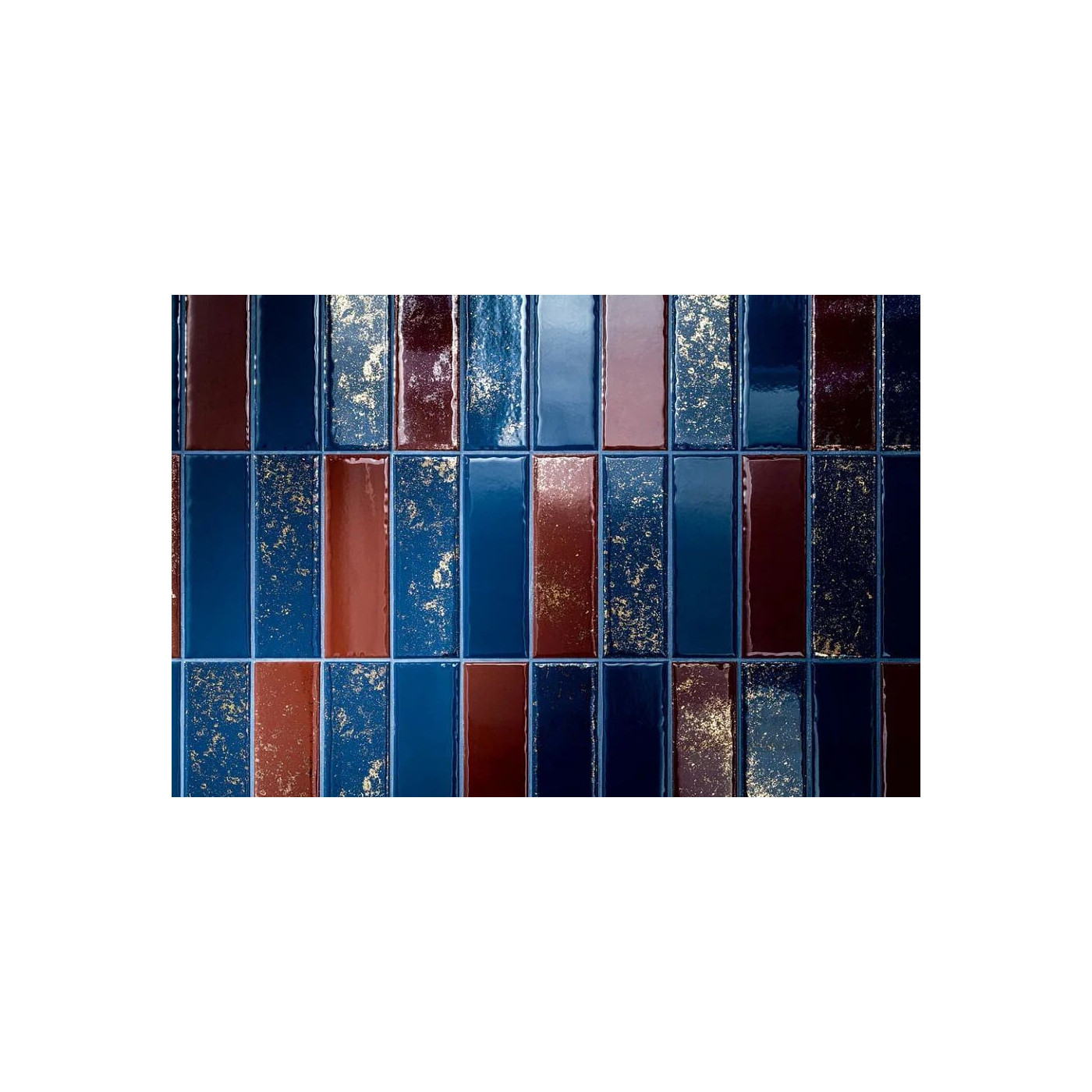 Dekor Ścienny Blue Stone Bar Burgundy 23,7x7,8 gr. 9.1 mm  Tubądzin