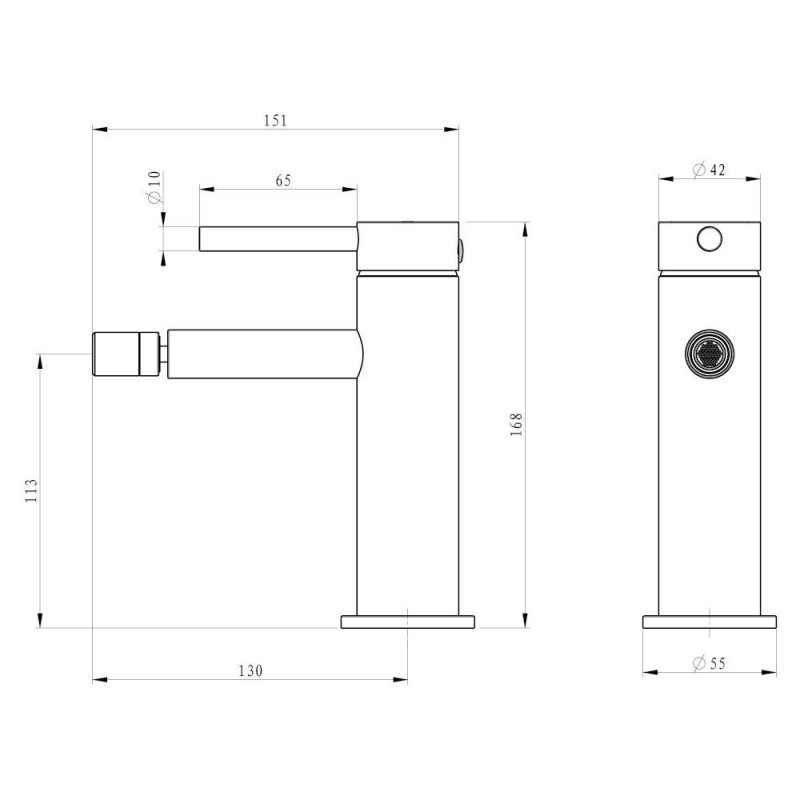 Bateria Bidetowa Fly Gun Metal 03020BN Emporia
