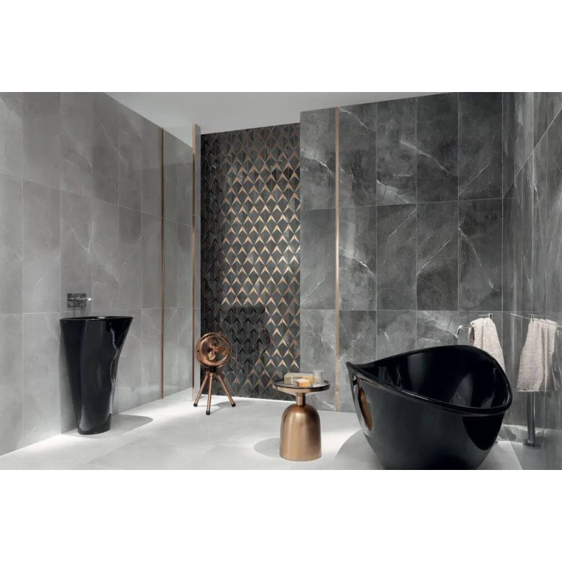 Listwa Ścienna Steel Copper 3 89,8x2,3 Tubądzin