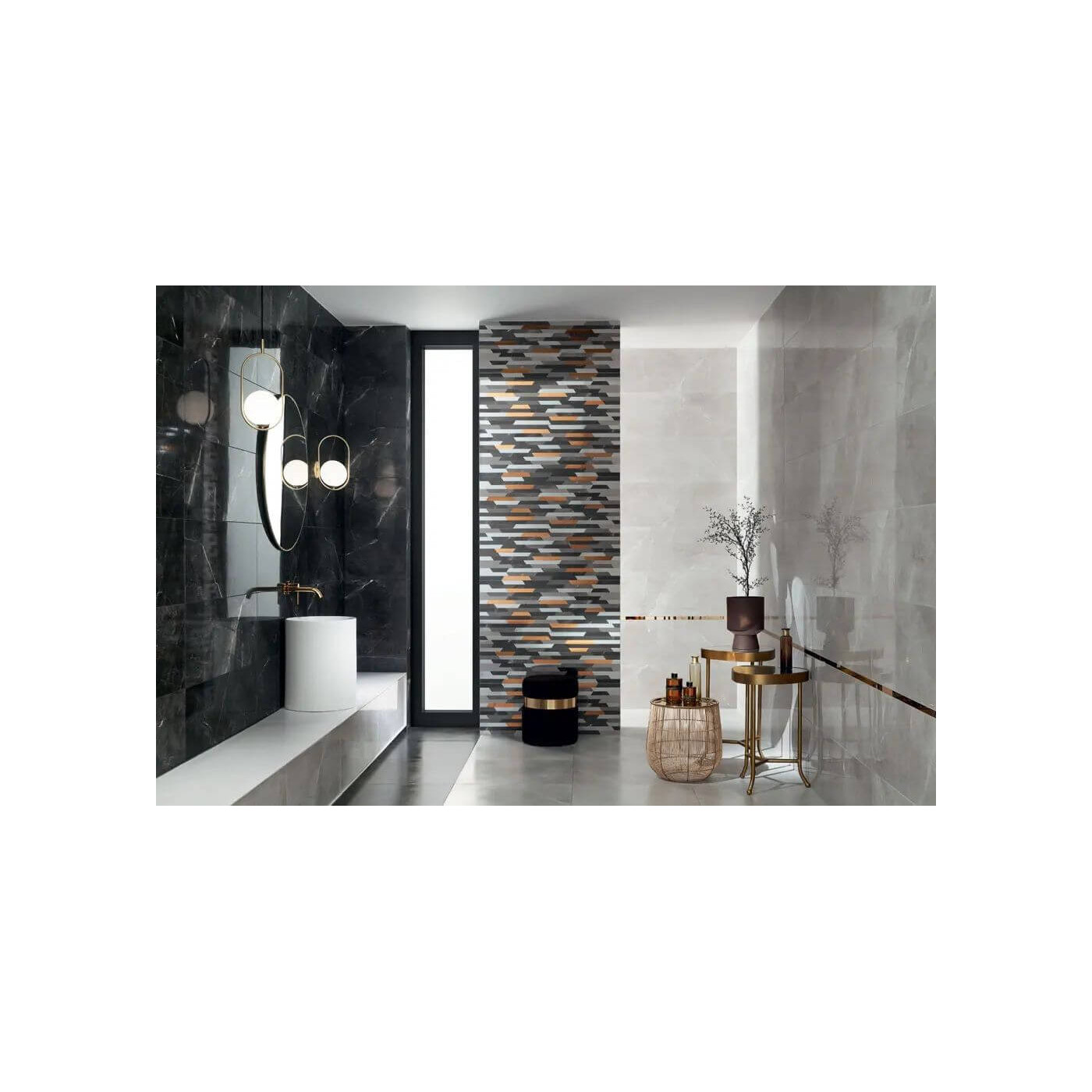 Listwa Ścienna Steel Copper 3 89,8x2,3 Tubądzin