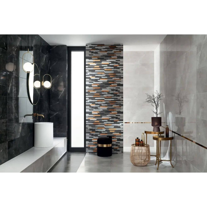 Listwa Ścienna Steel Copper 3 89,8x2,3 Tubądzin