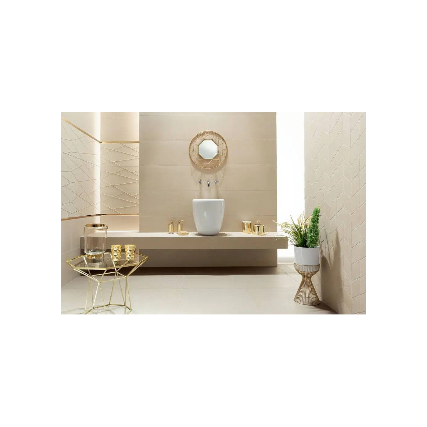 Listwa Ścienna House of Tones Steel Gold Poler 89,8x2,3 Tubądzin
