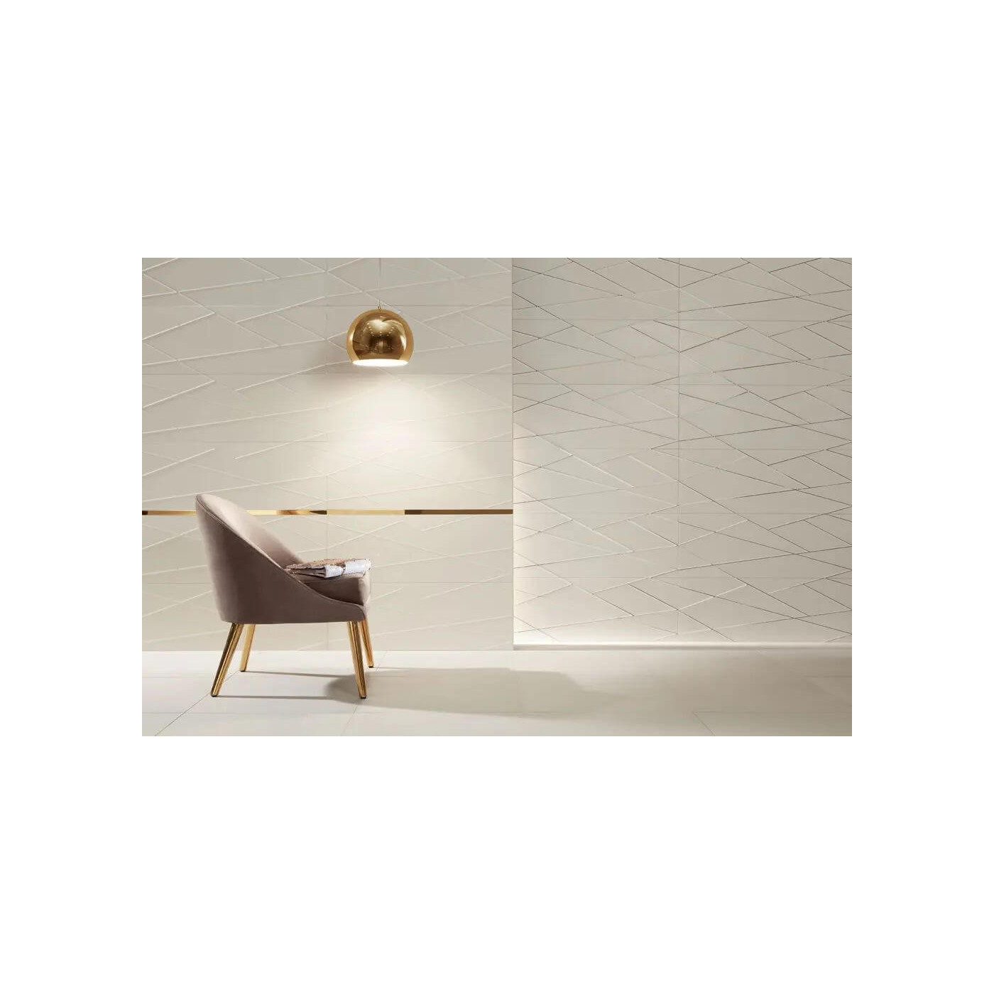 Listwa Ścienna House of Tones Steel Gold Poler 89,8x2,3 Tubądzin