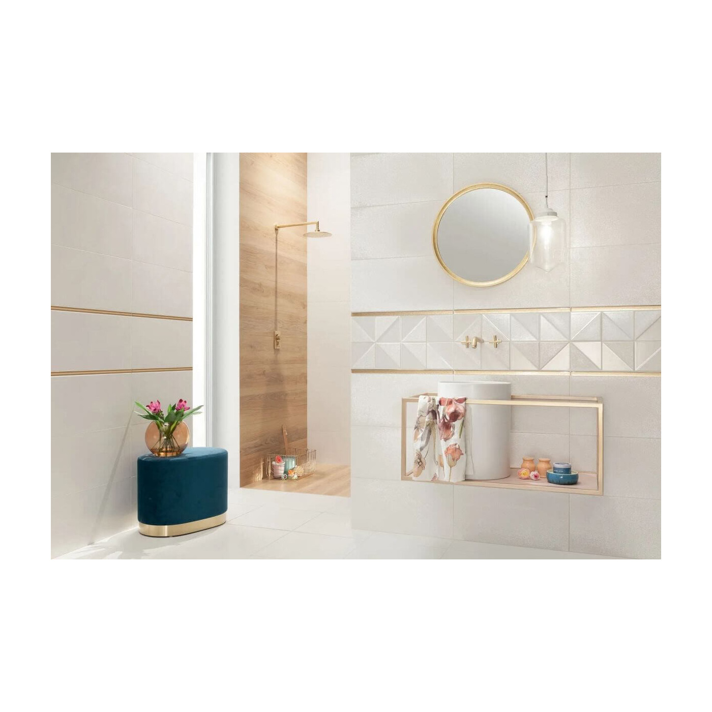 Listwa Ścienna Gold Glossy 59,8x2,3 Tubądzin