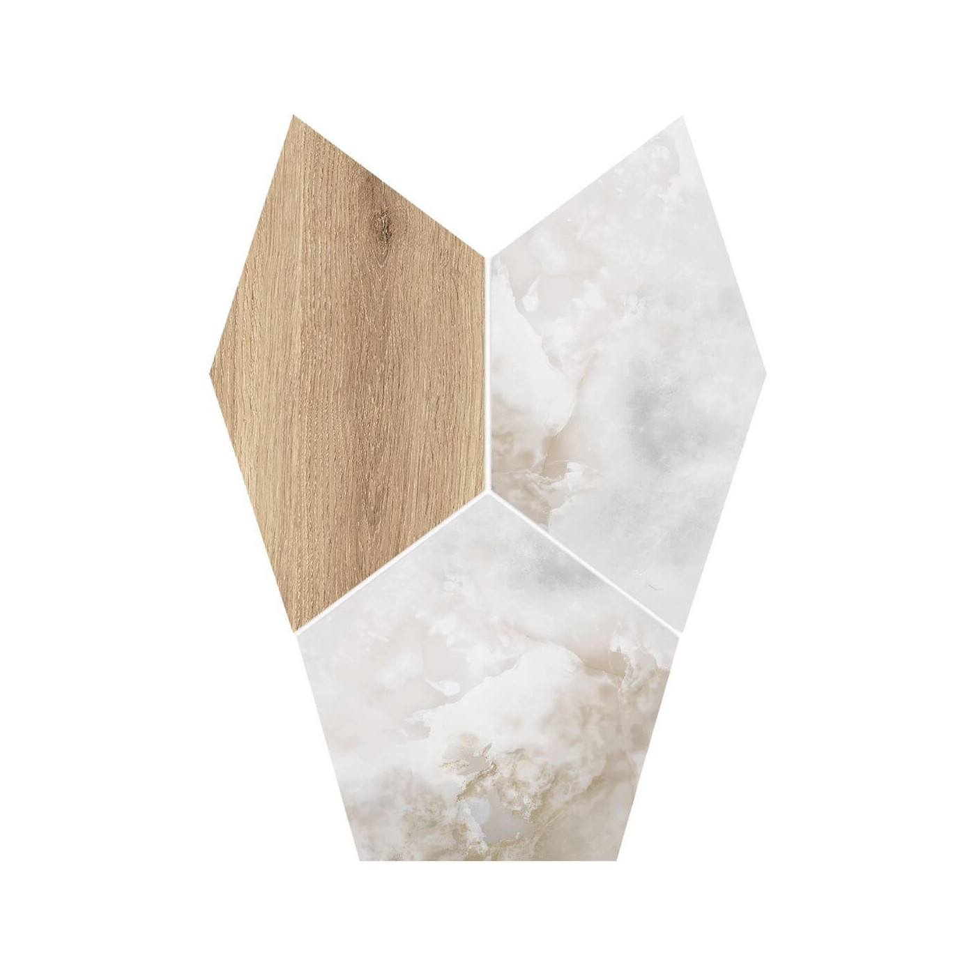 Mozaika Onice Bianco Wood 28x31 gr. 8mm Tubądzin