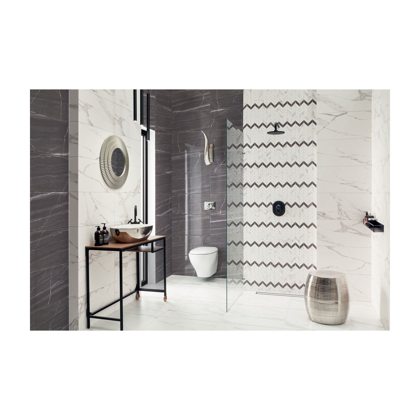 Mozaika Bonella White 29,4x24,6 Domino