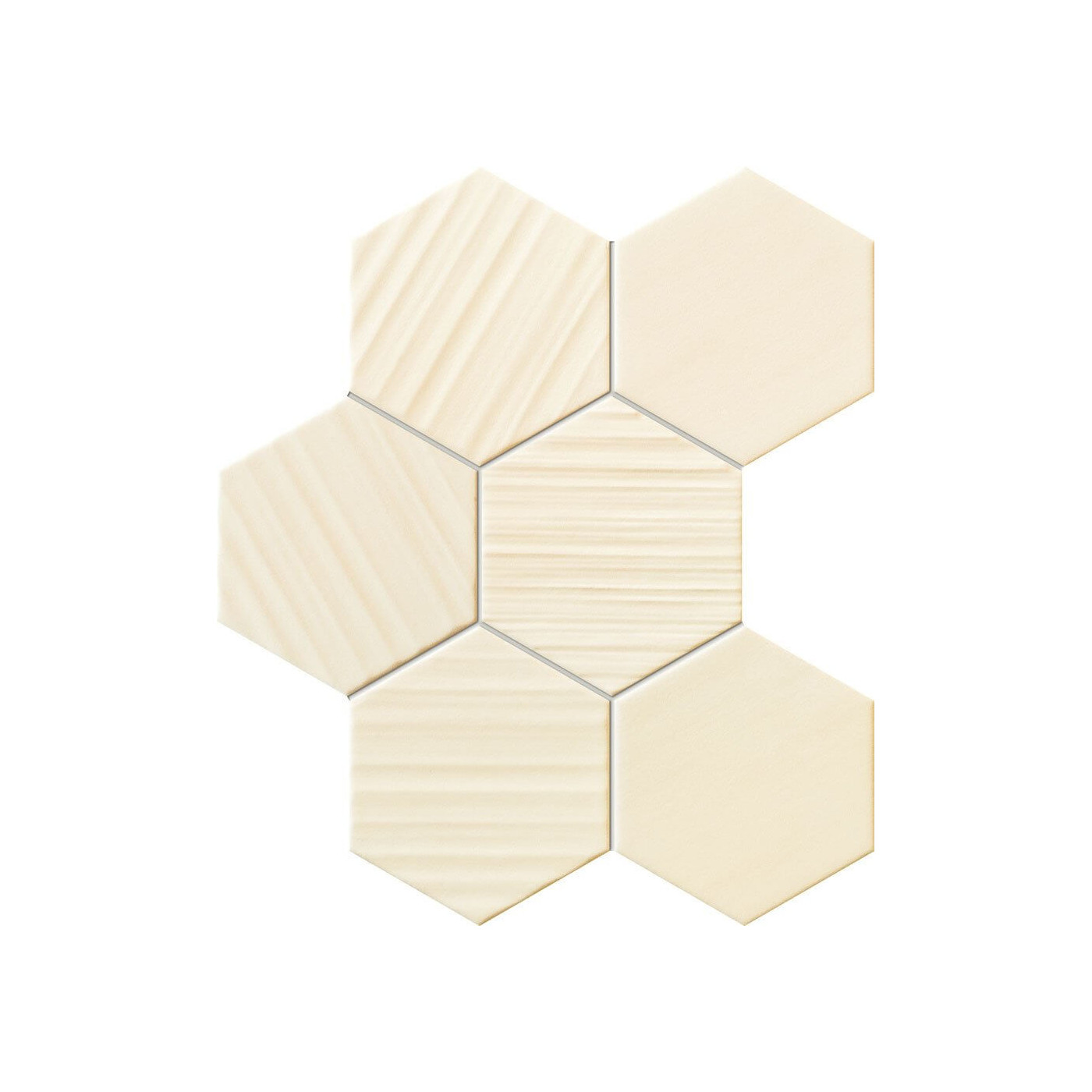 Mozaika Hexagon Horizon Ivory 28,9x22,1 Tubądzin