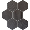 Mozaika Hexagon Horizon Black 28,9x22,1 Tubądzin