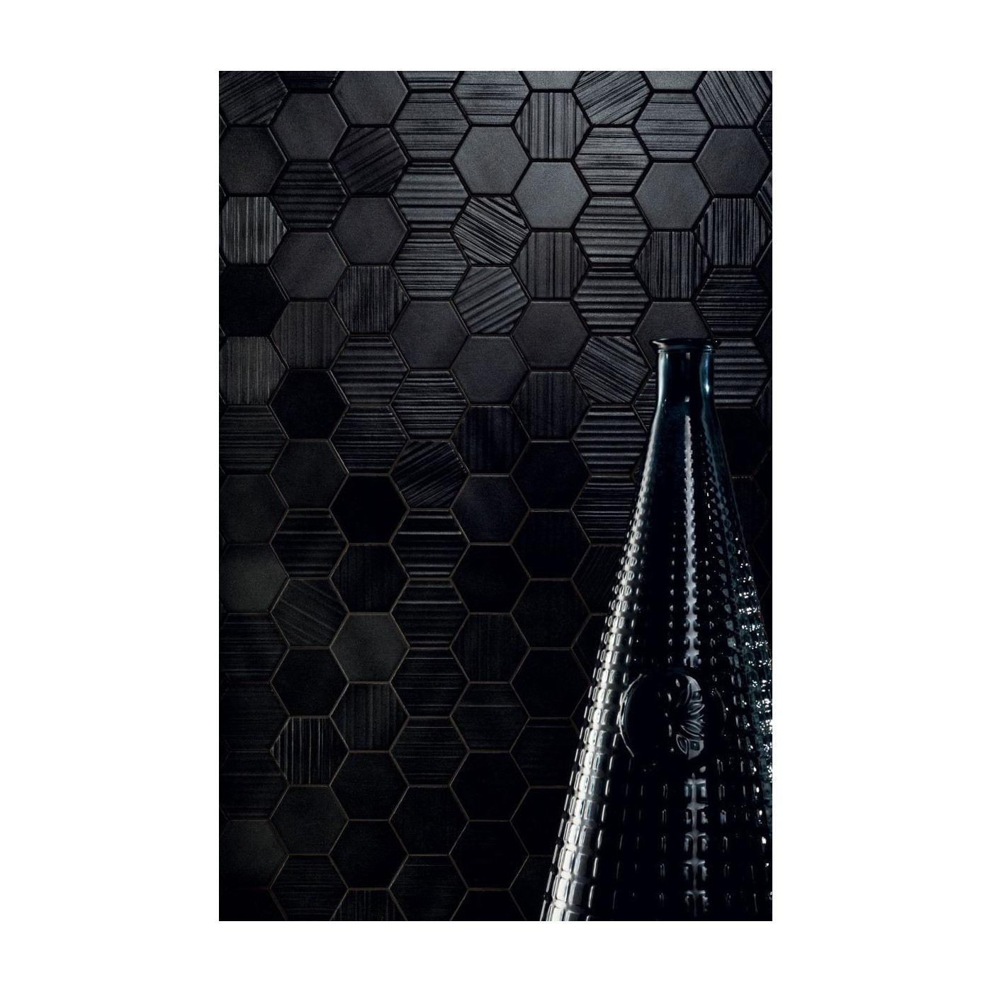 Mozaika Hexagon Horizon Black 28,9x22,1 Tubądzin