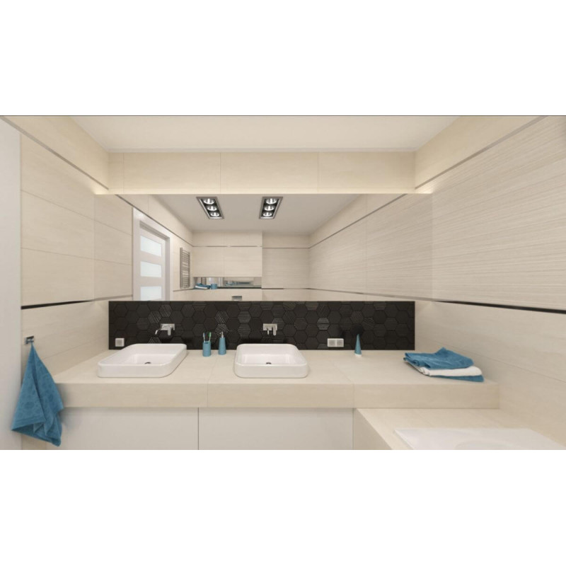 Mozaika Hexagon Horizon Black 28,9x22,1 Tubądzin