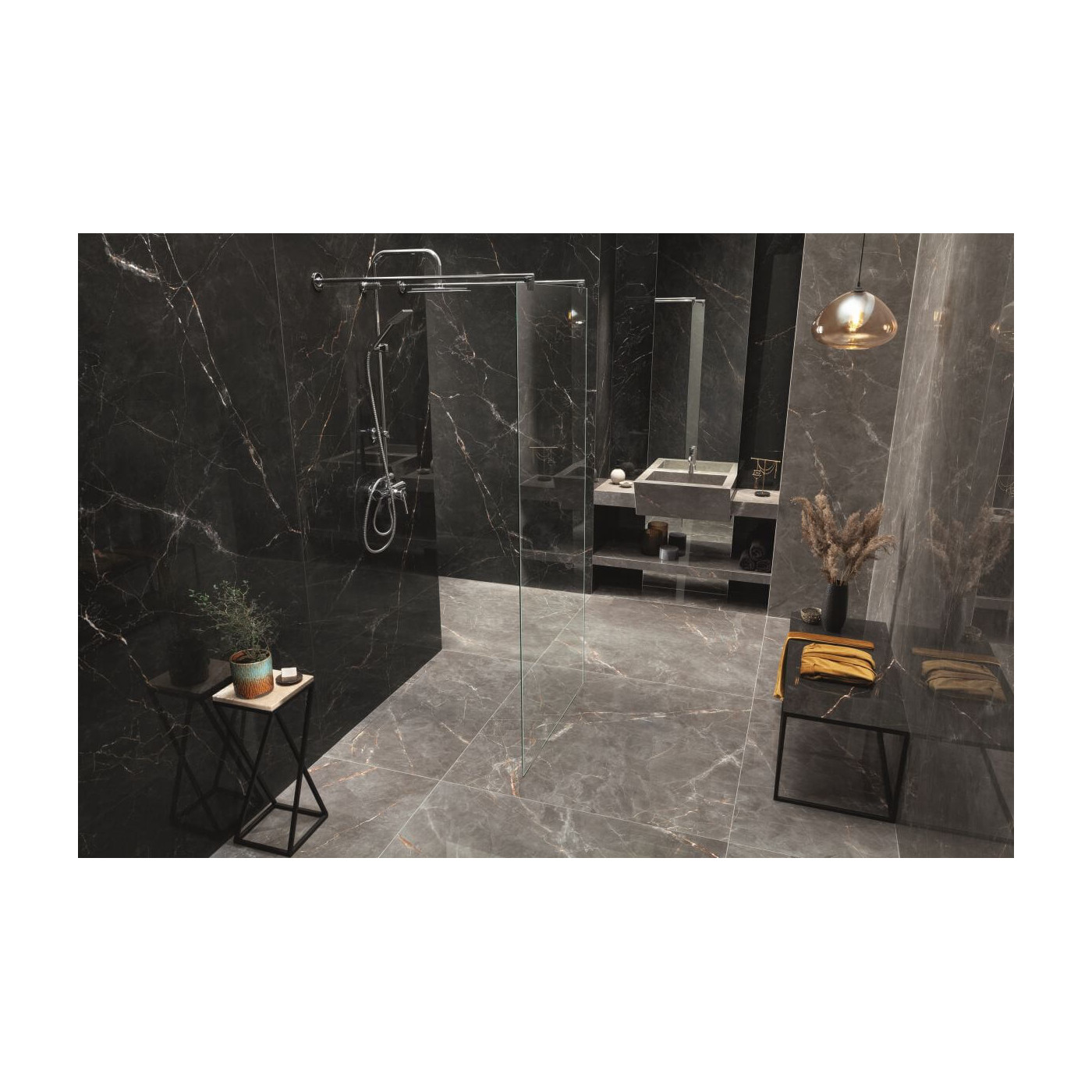 Płytka Shinestone Black Pol. 119,8x119,8 Tubądzin