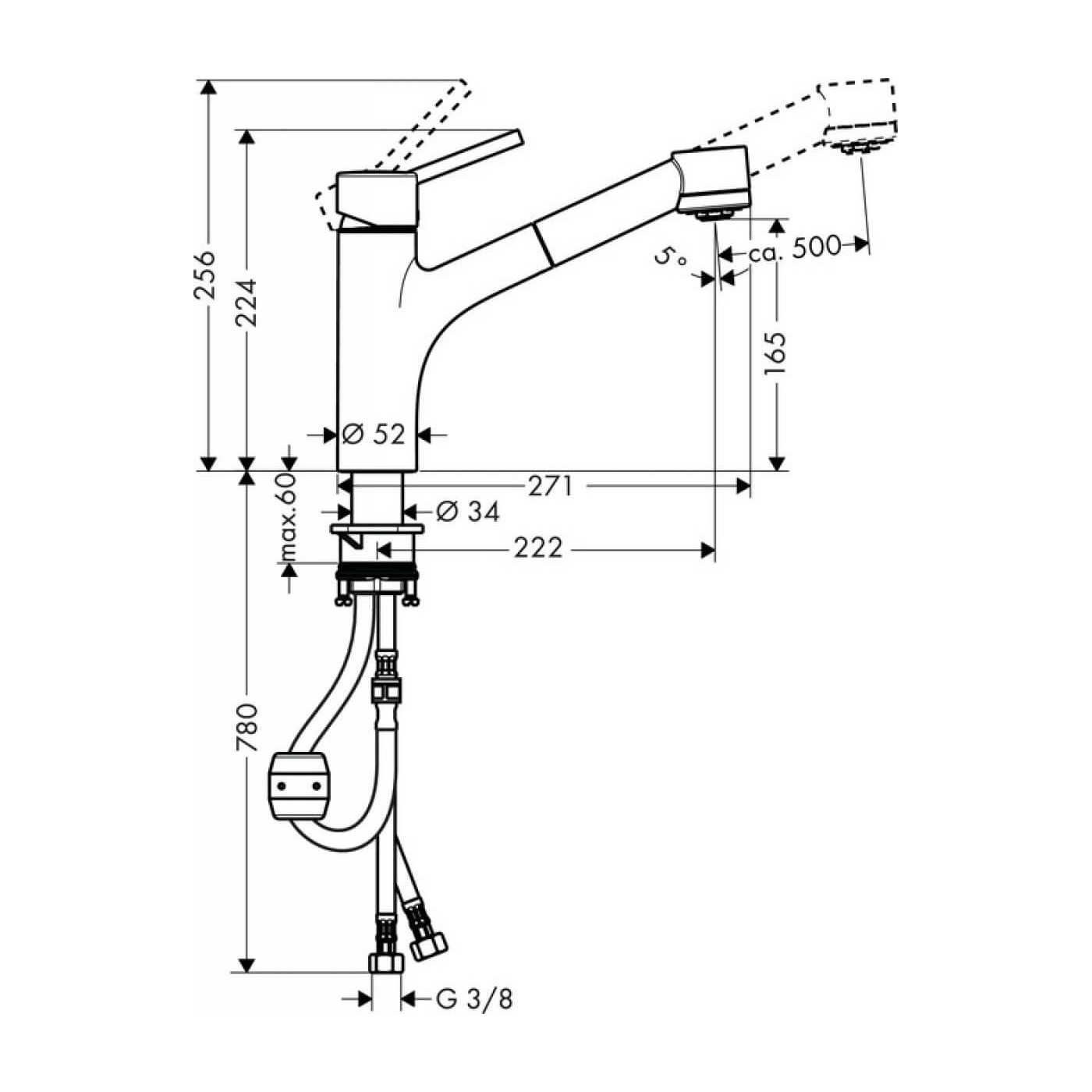 Bateria Kuchenna Talis S 32841000 Hansgrohe