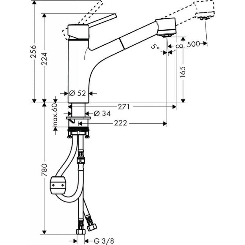 Bateria Kuchenna Talis S 32841000 Hansgrohe