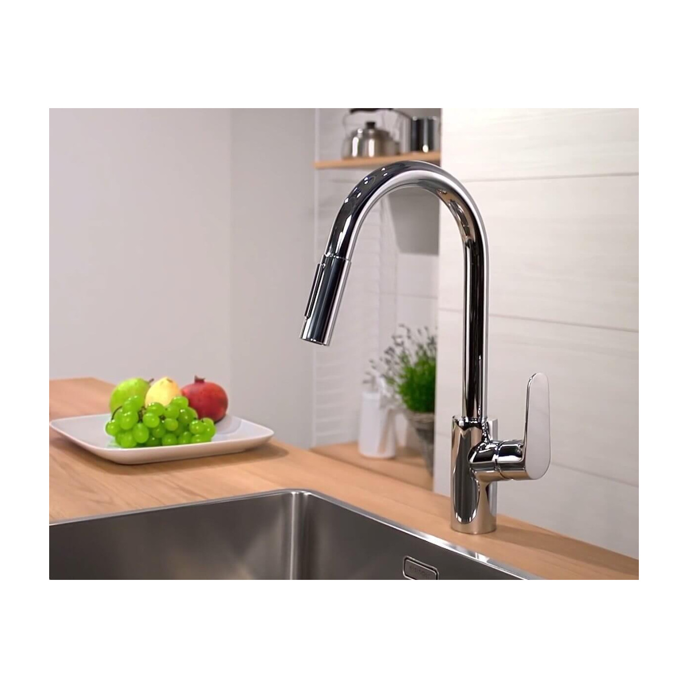 Bateria Zlewozmywakowa Focus Z Wyciąganą Wylewką 31815000 Hansgrohe