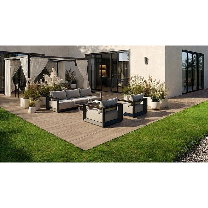 Płytka Podłogowa Zimba Light Grey Struktura 79,8x79,8 gr. 8mm Tubądzin