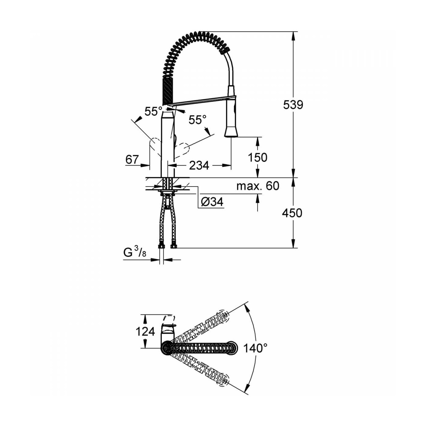 Jednouchwytowa Bateria Zlewozmywakowa K7 31379000 Grohe