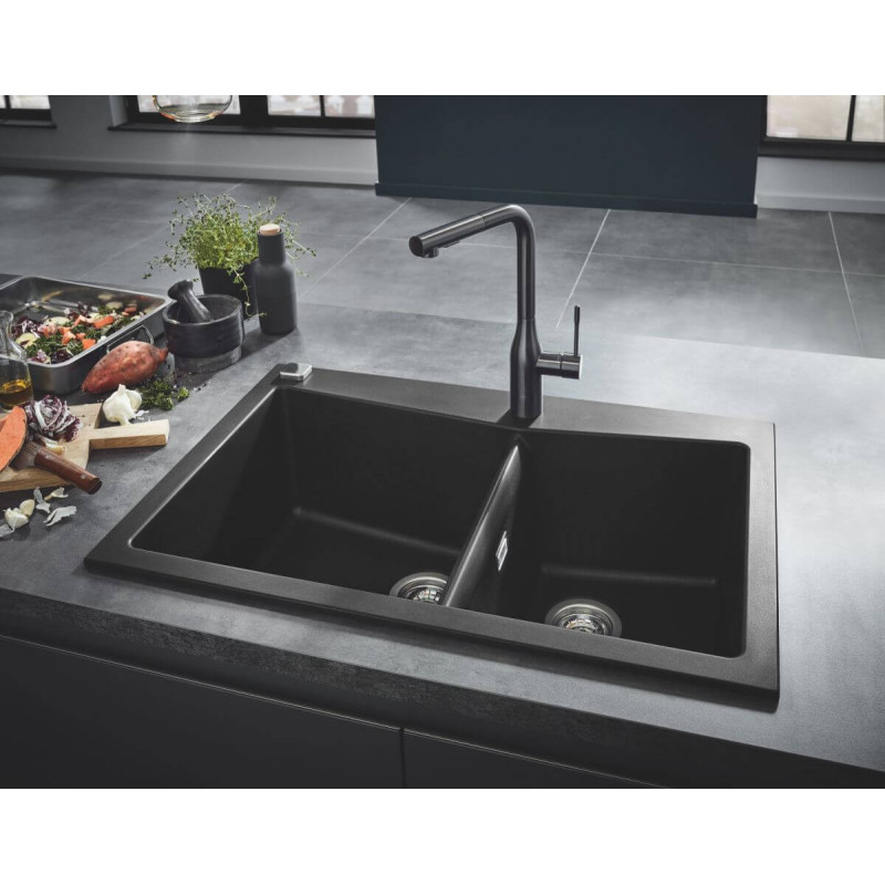 Bateria Kuchenna Essence Brushed Hard Graphite 30270AL0 Grohe