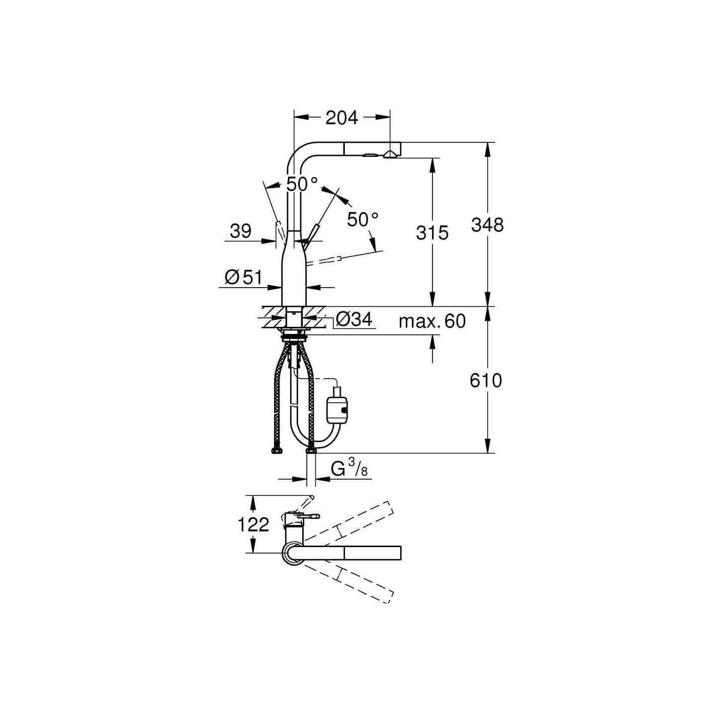 Bateria Zlewozmywakowa Essence Cool Sunrise 30270GL0 Grohe