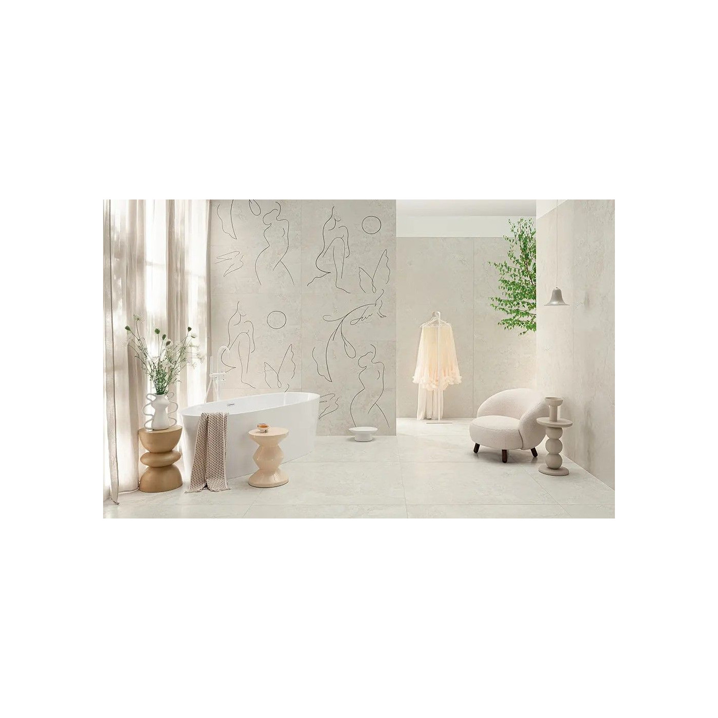 Płytka Podłogowa Teri Ivory 119,8x59,8 Satyna Str. Tubądzin